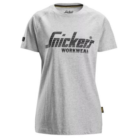 2597 Snickers Női logózott póló, szürke melange, 2XL