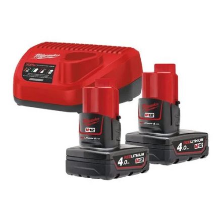 Milwaukee M12™ NRG szett (2 X 4,0 AH AKKUMULÁTOR ÉS C12 C TÖLTŐ)