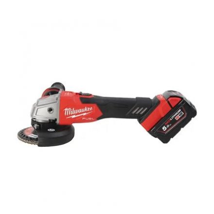 Milwaukee M18 FSAG125XB-502X M18 FUEL™ 125 mm Sarokcsiszoló fékező funkcióval, csúsztatható kapcsolóval