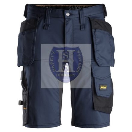 6141 Snickers AllroundWork lengőzsebes Stretch SF rövidnadrág, navy/fekete, 60