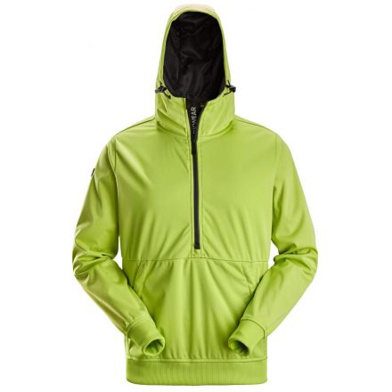 8400 Snickers FlexiWork szélálló félcipzáras, kapucnis Midlayer pulóver, Lime, 3XL