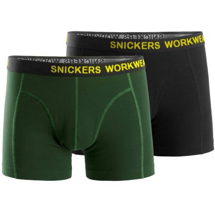 9436 Snickers 2-pack rugalmas alsó, fekete/ForestGreen, L